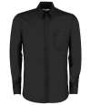 K184 KK184 Kustom Kit Long Sleeve Slim Fit Workwear Oxford Shirt Black colour image